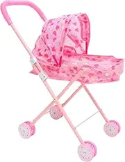 Doll Stroller Model Sturdy Plastic Stroller Toy Doll House Decorations Accessory