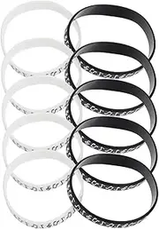 FELTECHELECTR Silicone Wristband Syllable Notes 10pcs Note Bracelet Fashion Party Wristband