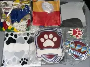 Paw Patrol Birthday Banner Cake / Cupcake Toppers Foil Balloon Tapestry