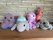 Crochet Amigurumi Sea Animals - Jellyfish, Manatee, Octopus, Sea Turtle, Seahors
