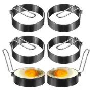 6Pcs Egg Rings 3" Stainless Steel Nonstick Pancake Cooking Ring