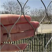 304 Stainless Steel Rope Net, 4cm/1.5mm, Cable Mesh Bird Garden, Balcony Safety Net, Flexible Cable Wire Rope X-Type Mesh(0.6x6m)