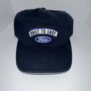 Ford “Built To Last” StrapBack Hat. New W/ tags. Dad Hat. Navy Blue. 100% Cotton
