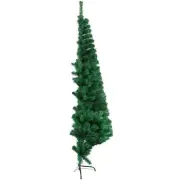 6ft Pine Artificial Christmas Green Half Tree Easy-Assembly with Solid Metal