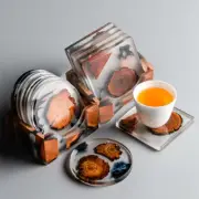 Solid Wood Resin Coaster Set Creative Heat Insulation Mug Mat Cup Holder pad