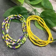 2 PC Handmade Plus Waist Beads Jewelry African Boho Bracelet Anklet Set New 8610