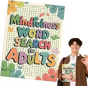 Mindfulness Word Search,Travel Word Puzzles | Portable Entertainment Games, Brain Exercise Activities for Adults Seniors Teens