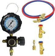 R134A Low Side Pressure Gauge R410A R22 R404A Single Manifold Gauge for Air Condition Refrigerant Charging Low