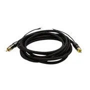 Dynamix CA-SUBG-3 3M Coaxial Subwoofer Cable RCA Male to Male with Grounding Spade Connectors [CA-SUBG-3]