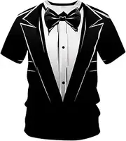 [WHNBCW] Men's Funny Tuxedo Graphic Tee Shirt - Green - S