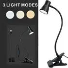 USB Charging LED Desk Lamp Black LED Clamp Book Light Bedroom