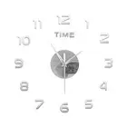 Mirror Number Clock Analog Clock Mirror Clock Non Ticking 3d Clock for Room