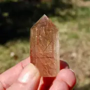 1.8in Rutile Quartz Crystal Tower, Spiritual Growth, Harmony, Chakra Balancing,