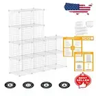 Customizable Wire Cube Organizer for Living Room, Bedroom & More - 12 Cubes