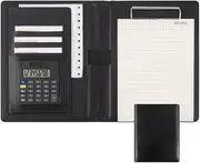 A4 Clipboard Folder, A4 Work Folder Clipboard Folder, Padfolio Clipboard Small for A5 Writing Pad Refillable Faux Leather Folder A5 for Folio Notepad Legal Portfolio with Calculator for Men&Women