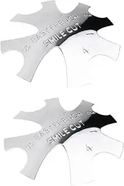 FOYTOKI 2Pcs French Nail Art Template Plate DIY Manicure Stencil Tool for Nail Salons Home Use Easy to Clean Wide Application for Stylish Nail Designs