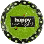 New Year's Eve Martini Olive Holiday Cocktail Party 7" Paper Dessert Plates