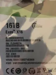 Seagate Hard Drive Exos 16TB 7200RPM 256MB SAS SAS3 12Gb/s 3.5 ST16000NM002G HDD