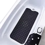 Extra Long Bath Tub & Shower Mat, Wet Floor Non-Slip for Elderly & Kids Bathroom, Longer Than Standard Bathtub Mats, 200 Suction Cups, Drain Holes, Machine Washable, 100x40cm