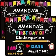 PETCEE First Day and Last Day of School Chalkboard Sign,9"x12" Back to School Board Double Sided First Day of School Photo Prop Sign for Kids,Girls & Boys