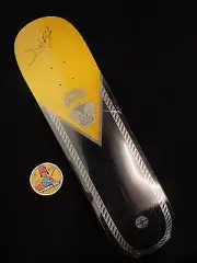 RARE SIGNED Leticia Bufoni Skateboard Deck Monarch Project Autographed Yellow