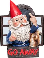Grumps Go Away!,Big Go Away Gnome with Amazing Detail,Large Rude Garden Gnomes,Waterproof Resin for Yard Lawn Garden Decorations and Gift