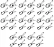 12/24x Large Stainless Steel Clothes Pegs, Windproof Laundry Clips, Durable Hanging Clamps for Clothes, Quilts, and Towels