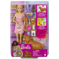 在飛比找蝦皮購物優惠-正版 Mattel 全新 Barbie 芭比初生小狗遊戲組合