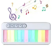 Electronic Piano Musical Toys, Light Up Musical Toy with Music and Sound, For 3+ Kids, Educational Piano Keyboard Toys Color White