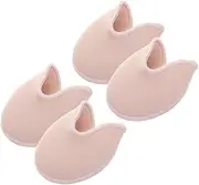 GRIRIW 4Pcs Ballet Dance Toe Pads Pouches for Women Comfortable Protection with Slip Design Reusable Knitted Fabric Sebs Material Versatile Half Fit for High Heels