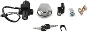 Pexorin Replacement Ignition Starter Switches Ignition Switch Fuel Cap Cover Lock Key Set Replacement, for JADE250 CBX750 CB250 1984-2001 Motorcycle Ignition Switch