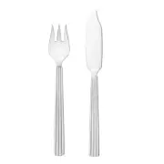 Georg Jensen Sterling Silver Flatware 12 pcs. Fish Set - Bernadotte - NEW