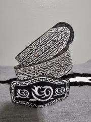 Cinto Bordado Mariachi, Embroidered Mariachi Belt, #45 Mod. GrecRam/AztBranch