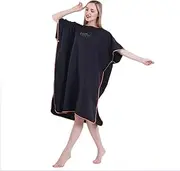 Towel Changing Robe Towel Poncho Hooded Robe Quick Dry Lightweight Microfiber for Surfing Swimming and Beach Fits Men Women Adults