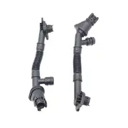 2PCS Crankcase Vent Hose For- 550I 650I 750I 750Li B7 X5 X6 N63 11157646086 11157646087 black