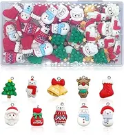 [YOKUSHI] 60PCS Halloween Resin Charms for Jewelry Making Bulk with Box, 3D Cartoon Bracelets Charms DIY Pendant Cute Charms for Necklace Earrings Keychains Bracelet