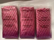 3 Pack - Turbie Twist Stylin' Shower Cap Waterproof,Satin Fabric, Pink Dot.
