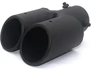 Muffler tip, 1pcs Dual Outlet Car Exhaust Tip Stainless Steel Exhaust Tips Muffler Tail Double TIP Tube Tips Universal Car Accessories(Stye K)