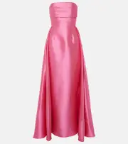 [Solace London] Solace London Strapless satin twill gown UK 16 pink