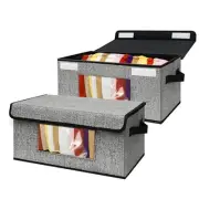 Stackable Hat Organizer for Baseball Caps, 2 PCS Hat storage Box Black