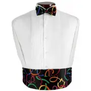 Mardi Gras Serpentine Tuxedo Cummerbund and Bow Tie