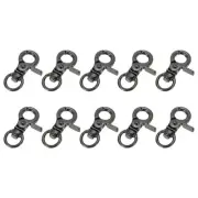 10 Pcs Swivel Lanyard Snap Hook, Zinc Alloy Trigger Snap Hooks, Light Black