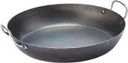 Pyrolux Industry Blue Steel Paella Pan, 32 cm/3.2 Litre, Black