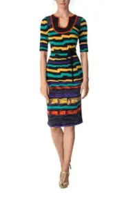 LEONA EDMISTON PASCALE PAINTED STRIPES MULTI-COLOUR DRESS SIZE 1 Brand New s177