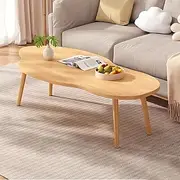 AUSHOPLAH Coffee Table, Rustic Wood, 100X50X42CM, Beige