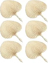 Raffia Hand Held Fan | Palm Leaves Manual Handheld Fan Bulk | Weaving Portable Paddle Women Home Wall Table Decoration for Wedding Outdoor