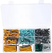 ULTECHNOVO 241pcs Self Drilling Drywall Anchor with Self Tapping Screws Heavy Duty Ribbed Anchors for Easy Installation of Bathroom Accessories Shelving Light Fixtures and More