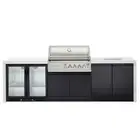 New Crossray Premium 4B Gas BBQ Outdoor Kitchen w/ double fridge & sink - TC4KP-