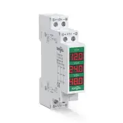 Accurate DC Voltage ReaFor Dings on a For Din Rail with LED Display Device