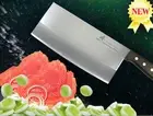 Japanese Steel Big Cleaver Chef Vegetable Knife 7.7" Cutlery Pear-Wood Handle